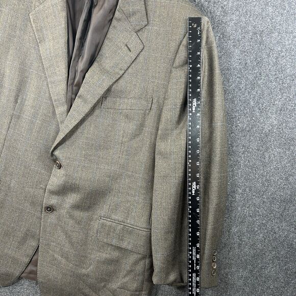 Brooks Brothers Golden Fleece Blazer Men's 46R Brown Plaid Wool Italy - Picture 8 of 13